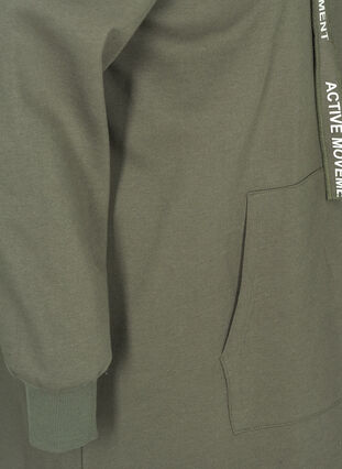 Lang sweatshirt met capuchon, Ivy green, Packshot image number 3