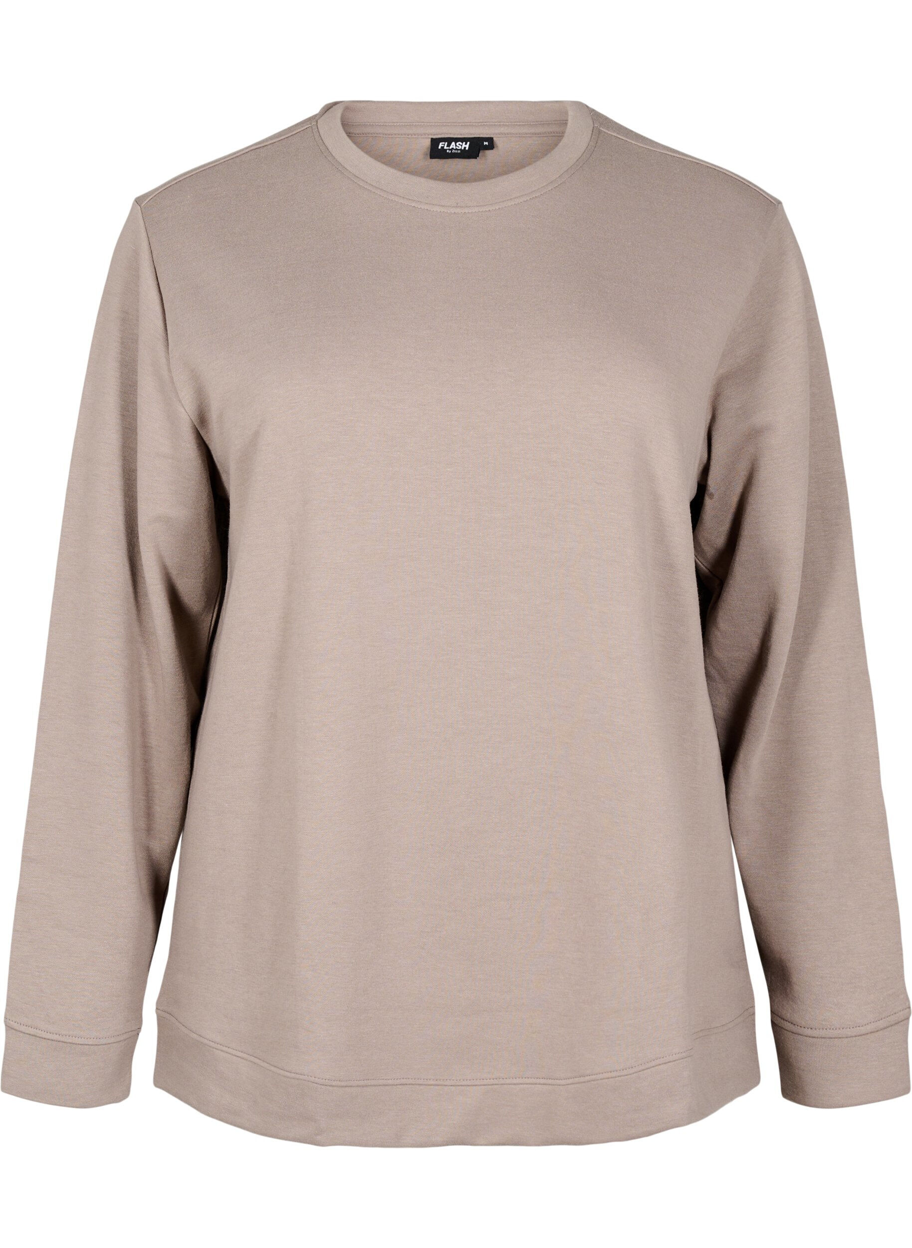 ZizziFLASH - Sweatshirt met ronde hals, Beige, Packshot image number 0