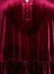 Robe courte en velours avec un col &agrave; volants et des manches longues, Rouge, Packshot image number 2
