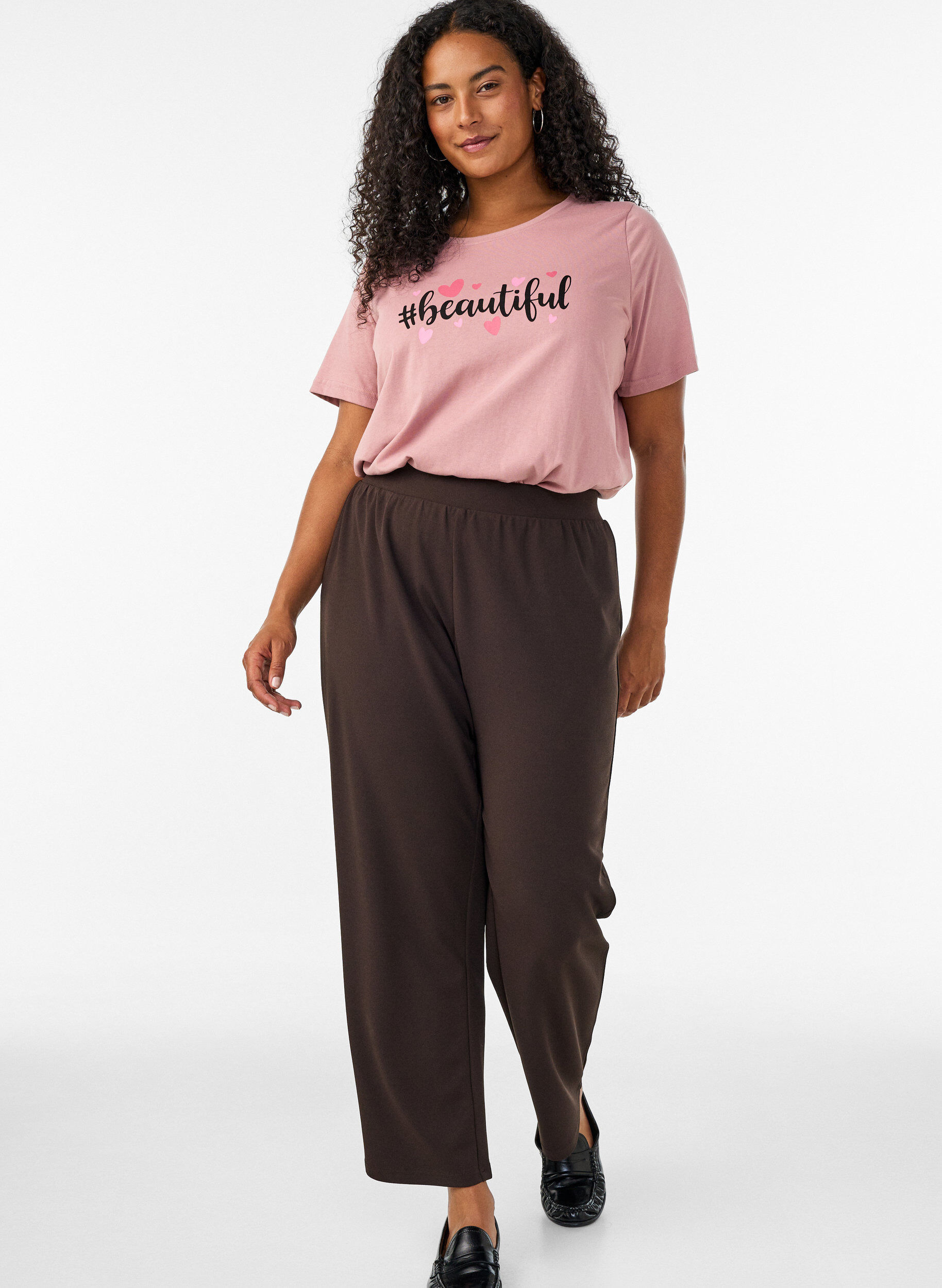 ZizziT-shirt met print, Rood, Model image number 1