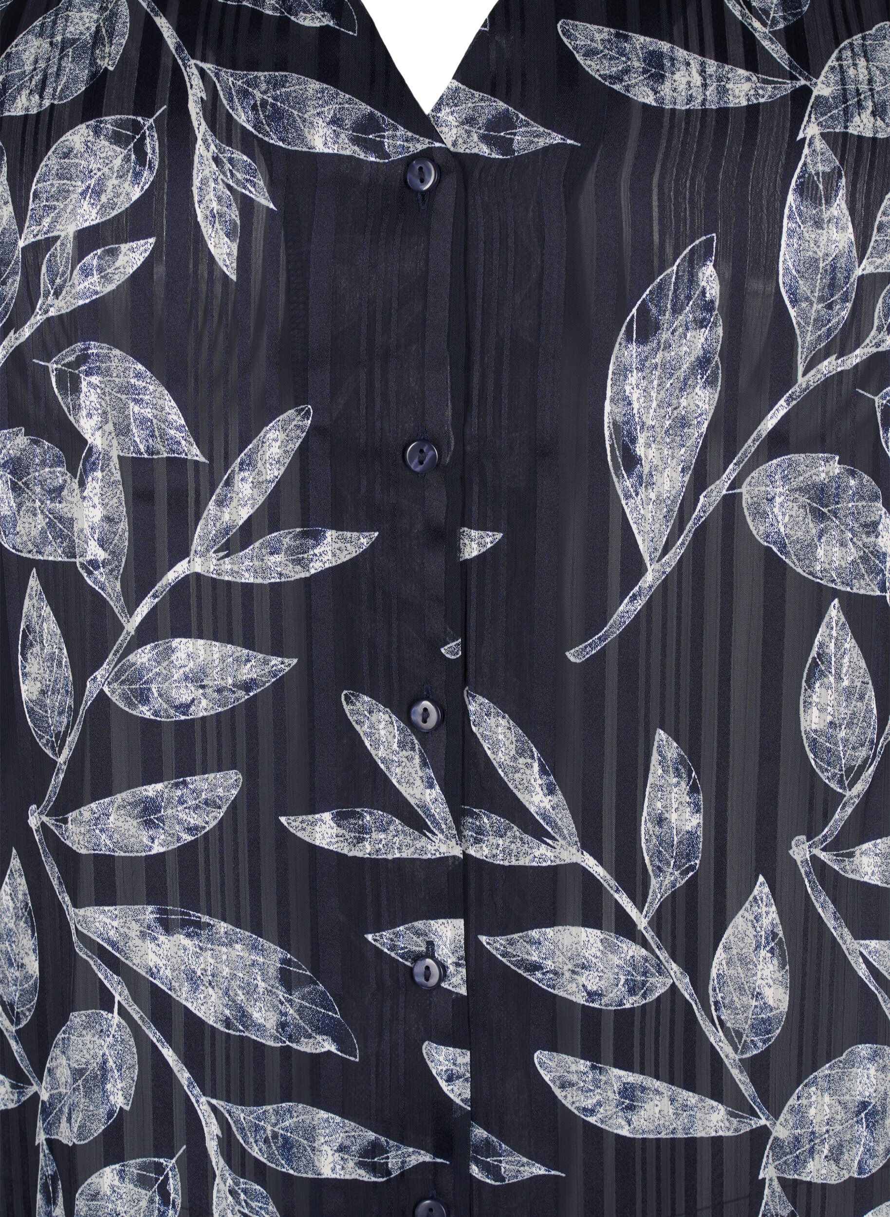 ZizziOverhemd met lange mouwen en knopen, Blauw, Packshot image number 2