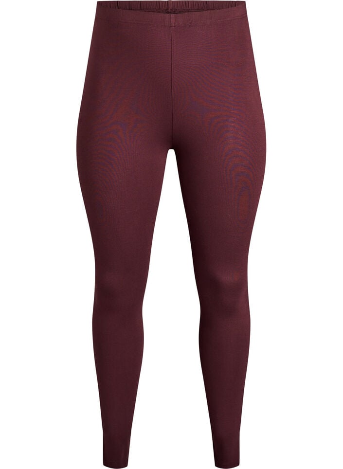 Leggings basiques en viscose, Bordeaux fonc&eacute;, Packshot image number 0