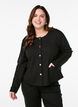 Cardigan met decoratieve knopen en lange mouwen, Black, Model image number 0