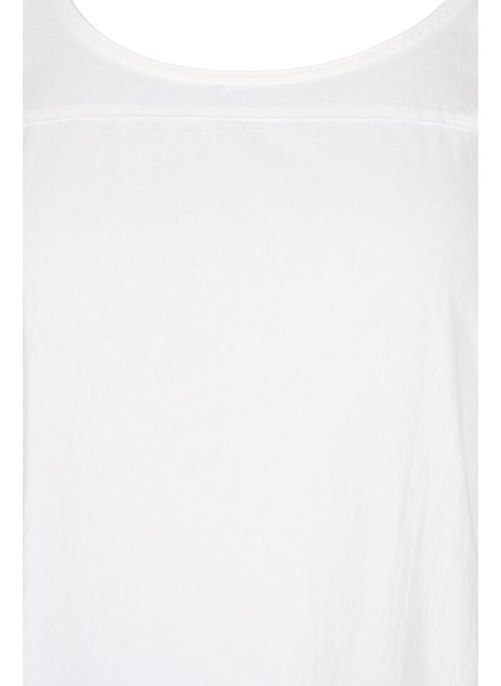 Robe en coton &agrave; manches courtes, Blanc, Packshot image number 2