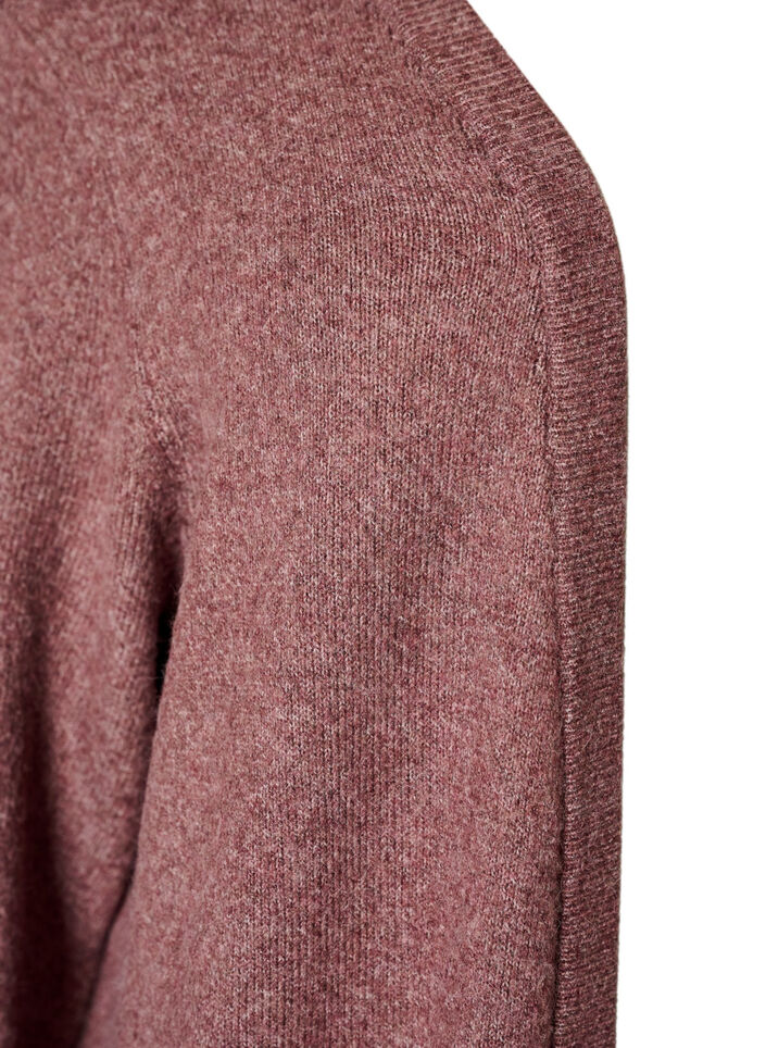 Geribd gebreid vest met zakken, Rood, Packshot image number 2