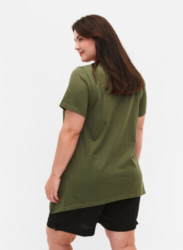T-shirt en coton à manches courtes, Thyme PRESENT, Model image number 1
