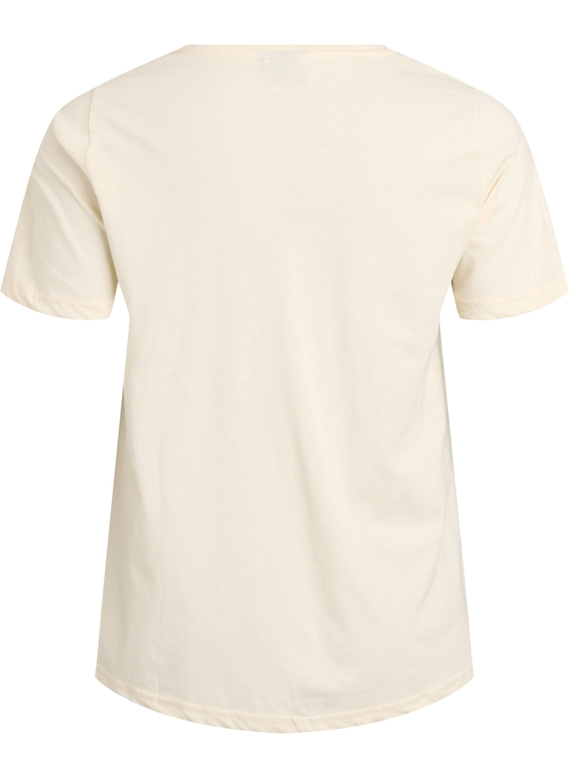 Zizzi FLASH - T-shirt imprim&eacute;, Vanille, Packshot image number 1