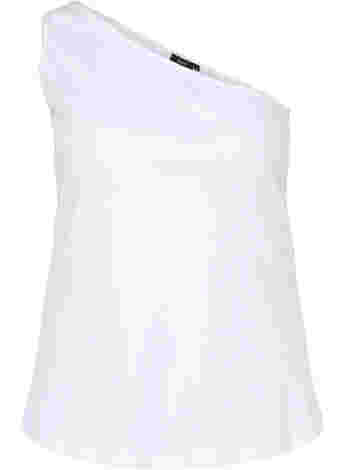 One-shoulder top in katoen