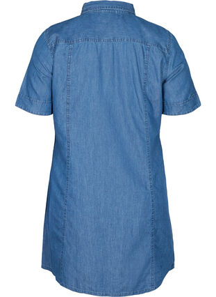 Robe chemise en jean à manches courtes, Medium Blue denim, Packshot image number 1