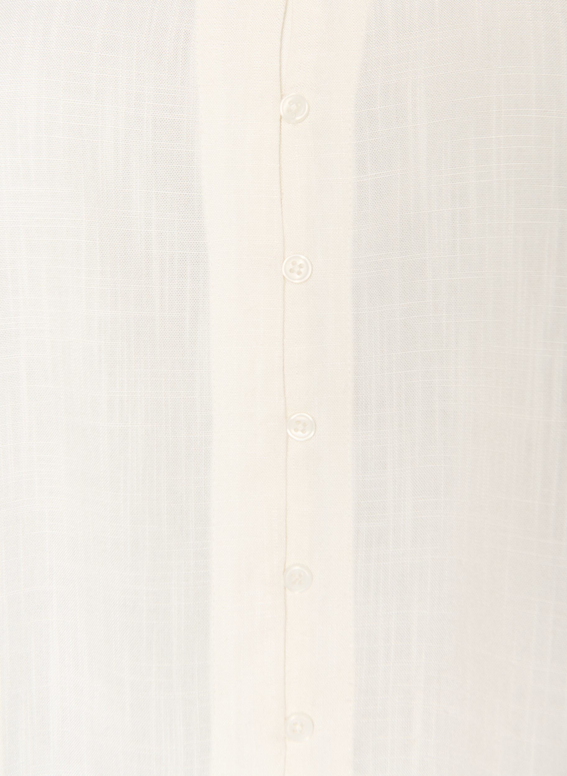 ZizziViscose blouse met crochet detail en knopen, Vanille, Packshot image number 2