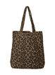 Sac &agrave; commissions Denim &agrave; imprim&eacute; l&eacute;opard, Marron, Packshot image number 0