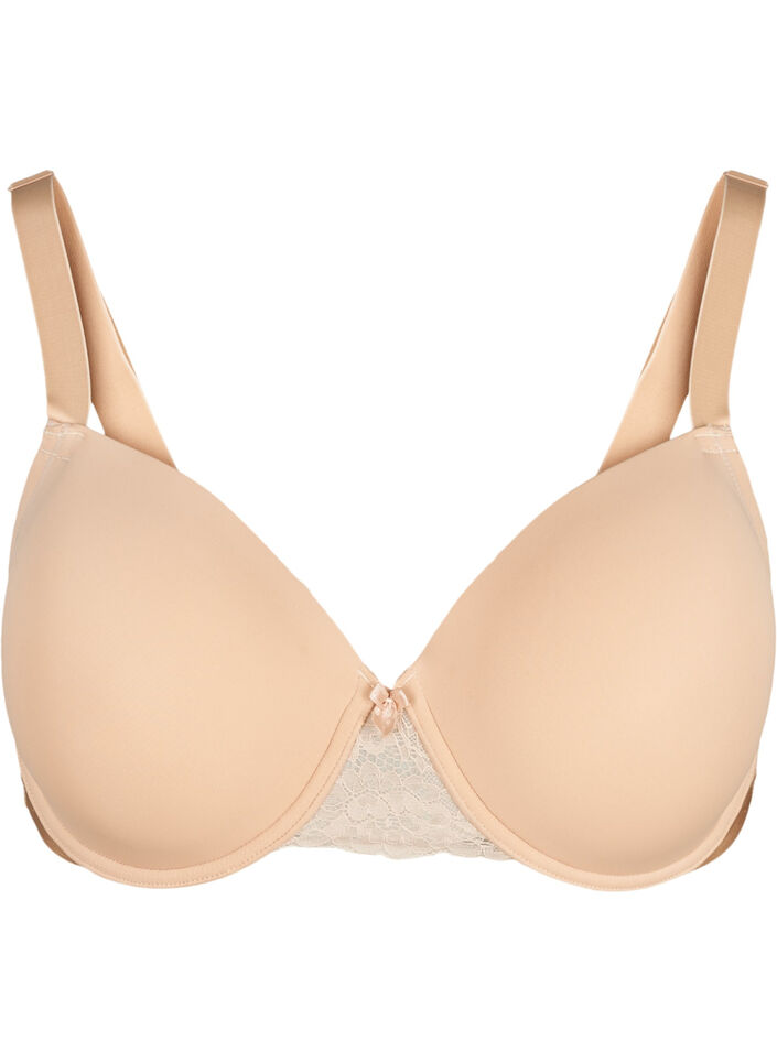 Soutien-gorge moulé avec maille, Beige, Packshot image number 0