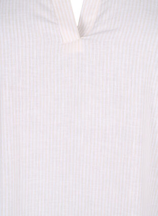Gestreepte jurk gemaakt van katoen en linnen, Sandshell Wh. Stripe, Packshot image number 2