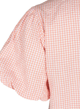 Geruite blouse met korte mouwen, As Sample, Packshot image number 3