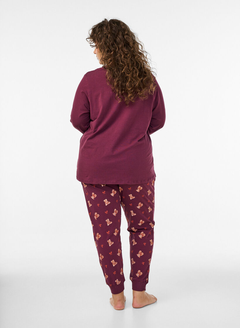 Bedrukte pyjamabroek, Rood, Model image number 2
