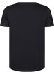 Katoenen T-shirt met strassteentjes, Black, Packshot image number 1