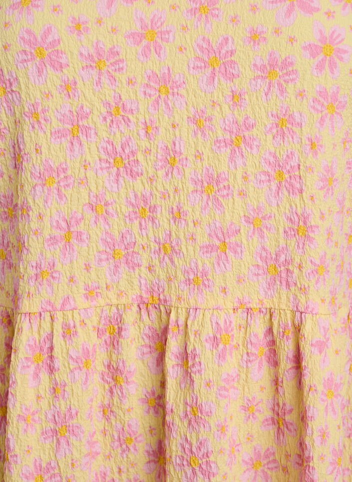 Robe courte &agrave; coupe &eacute;vas&eacute;e, Jaune, Packshot image number 2