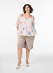 Lyocell blouse met bloemenprint en hartvormige halslijn, Wit, Model image number 1