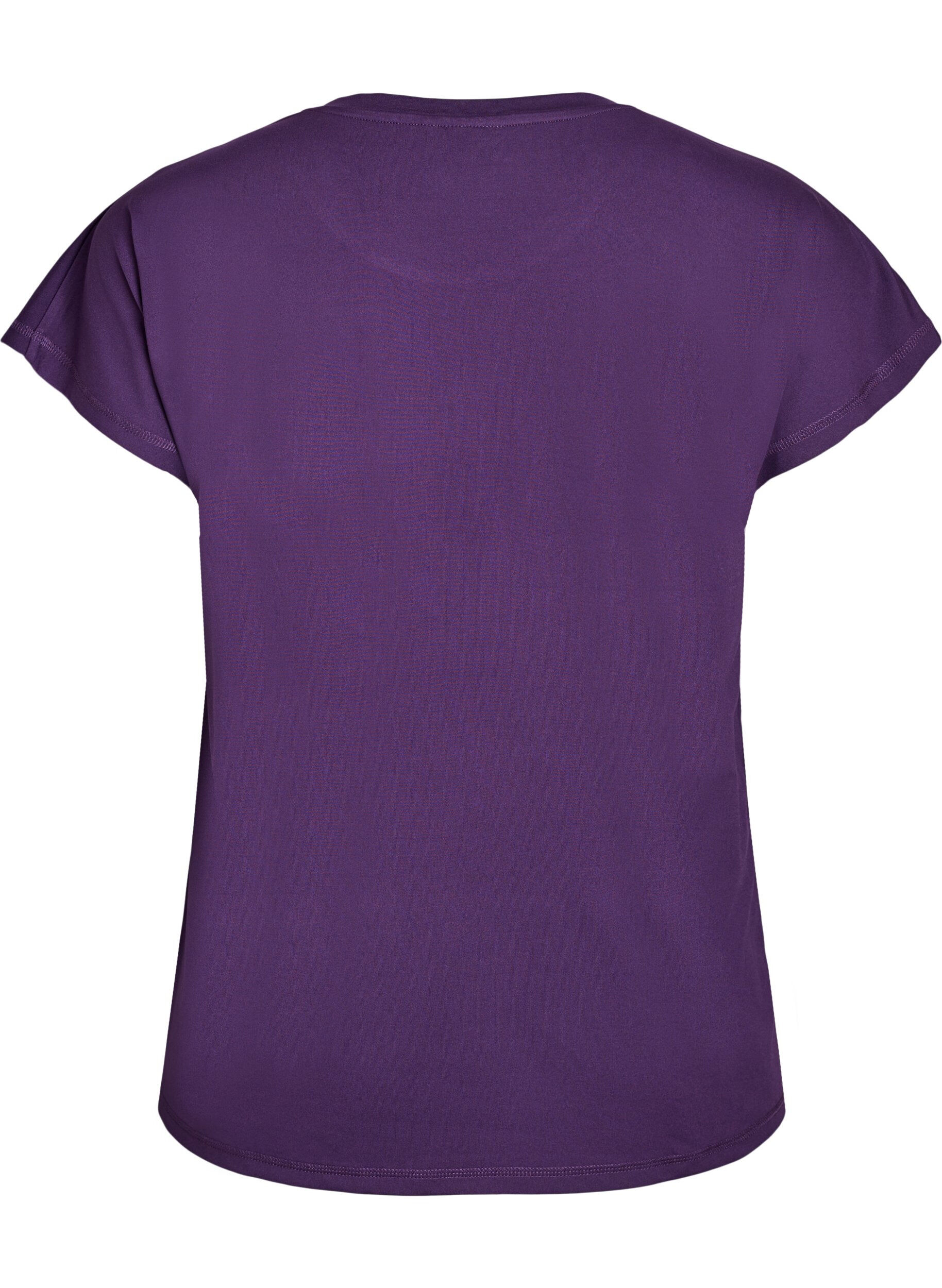 ZizziEffen gekleurd trainingsshirt, Paars, Packshot image number 1