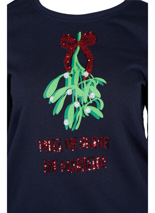 Sweat-shirt de Noël, Night Sky Mistletoe, Packshot image number 2