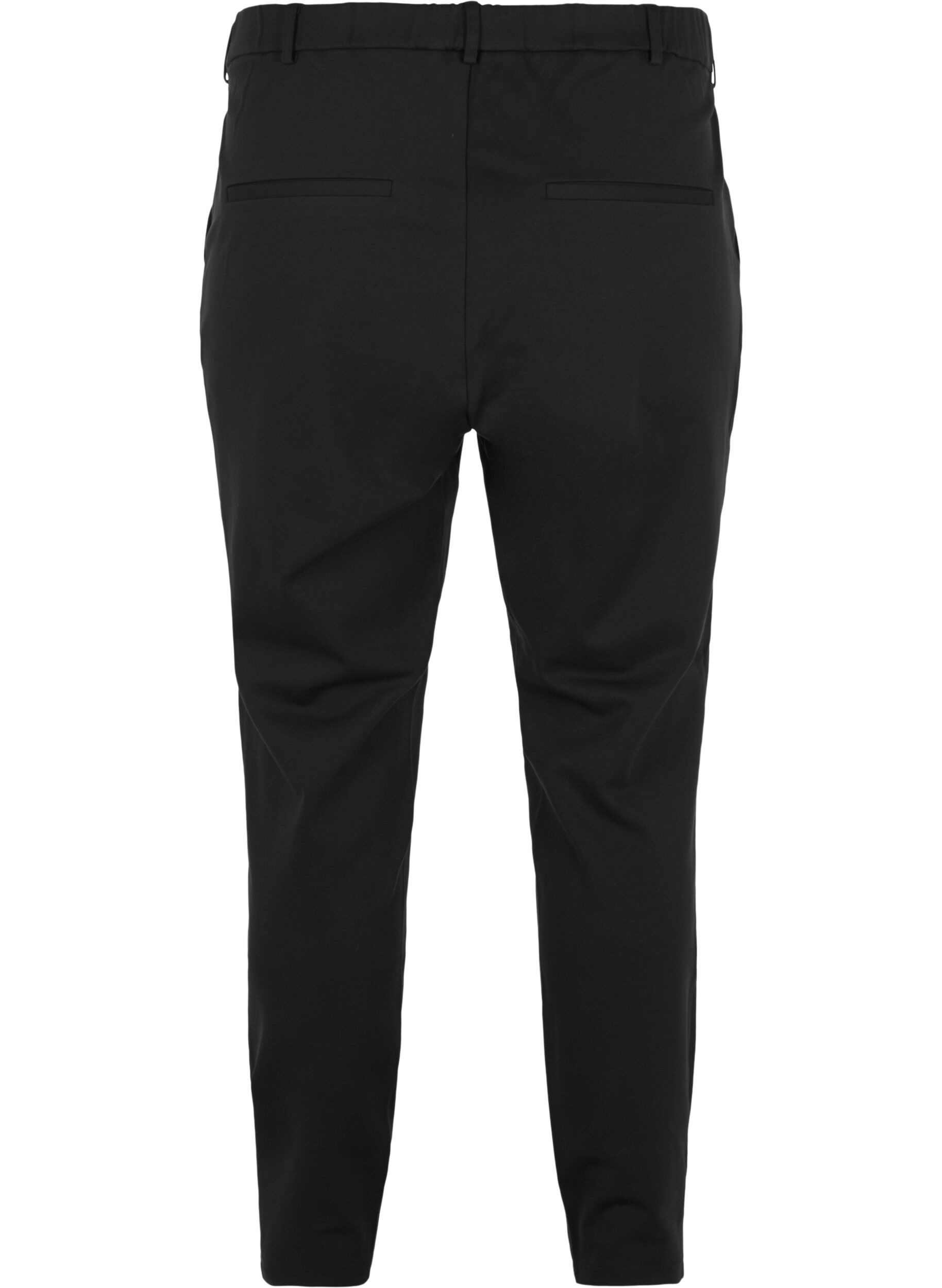 ZizziCropped Maddison broek, Zwart, Packshot image number 1