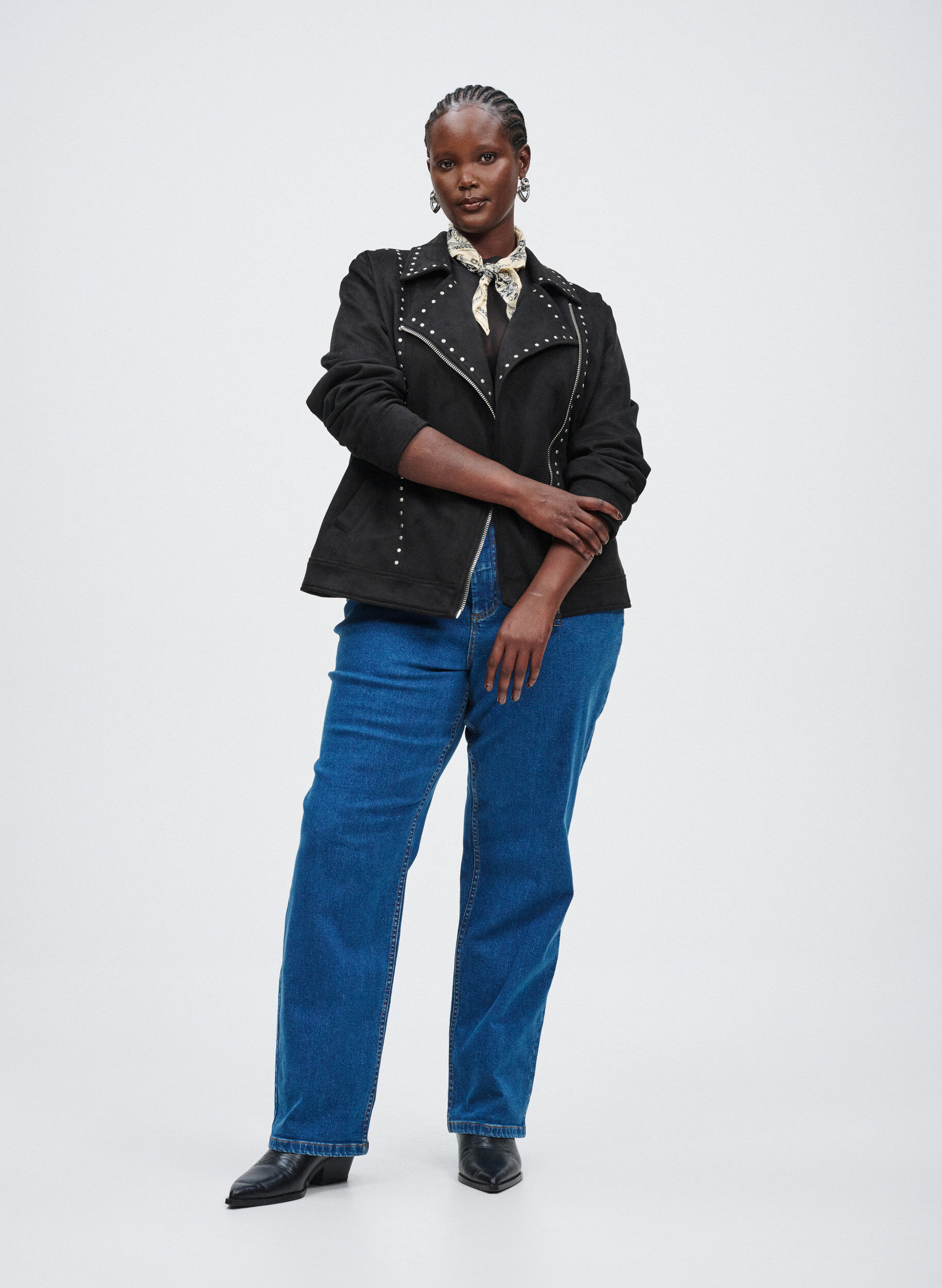 ZizziHigh-waisted Gemma jeans met een regular fit, Blauw, Image image number 0