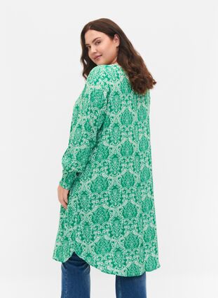 Robe imprimée en viscose, Jolly Green Oriental, Model image number 1