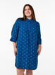 Korte jurk met kraag en borstzak, Blauw, Model image number 0