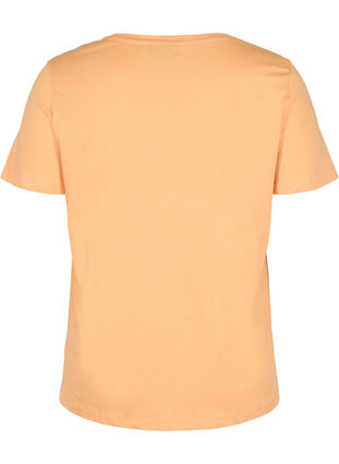 T-shirt en coton à manches courtes avec imprimé, Apricot Nectar SUN, Packshot image number 1