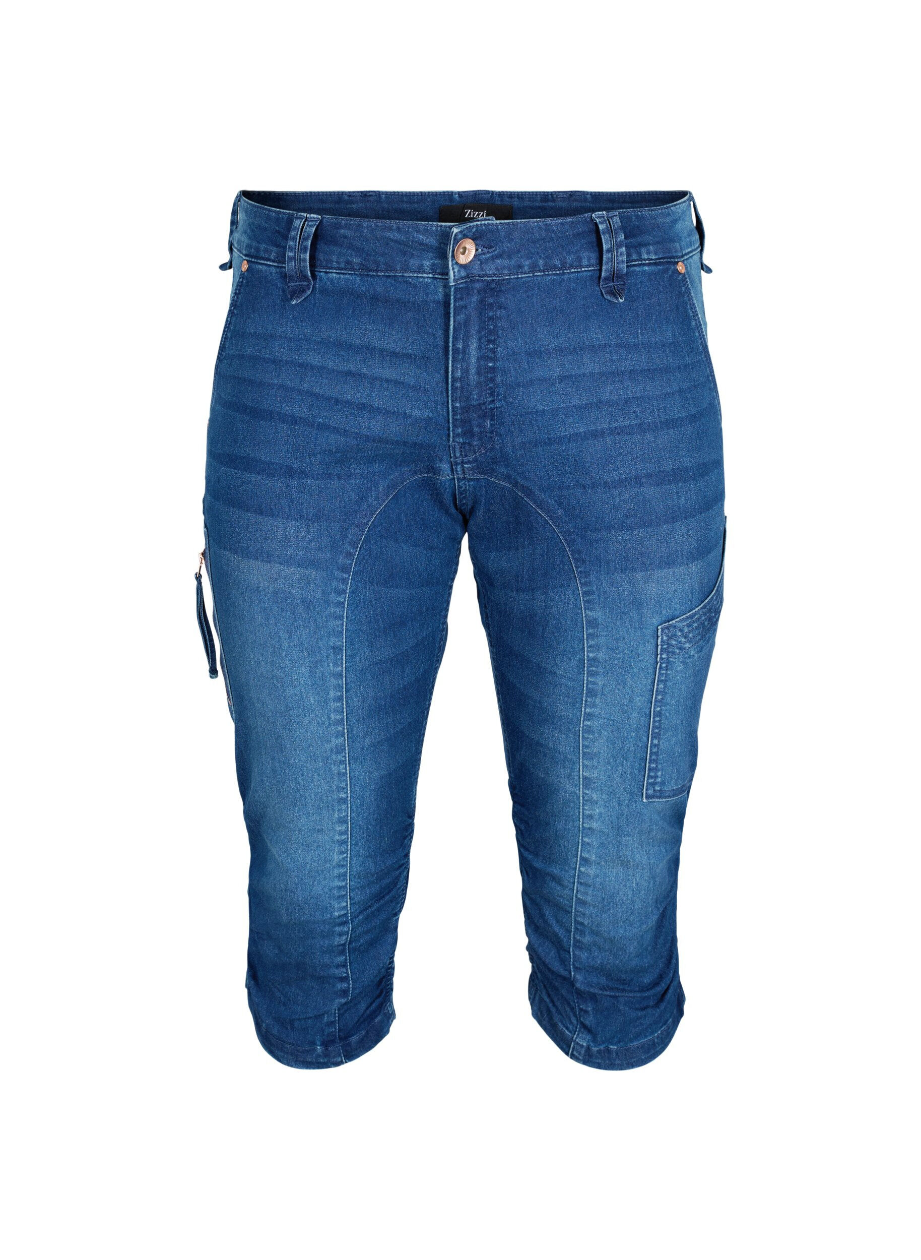 Pantacourt jean slim avec poches