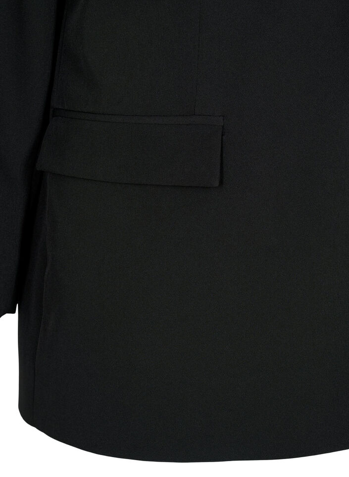 Blazer classique avec fermeture boutonn&eacute;e, Noir, Packshot image number 3