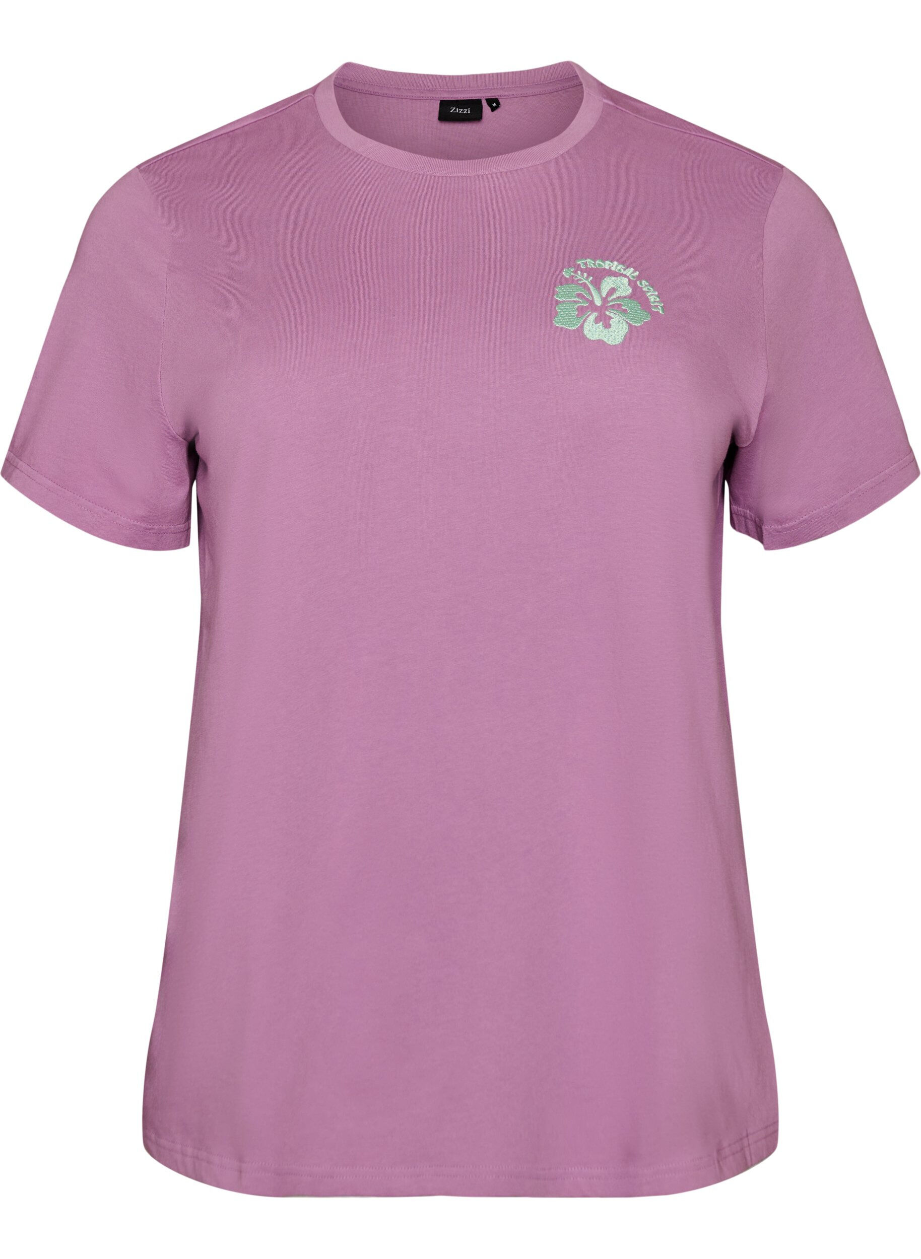 T-shirt van biologisch katoen met print op de rug
