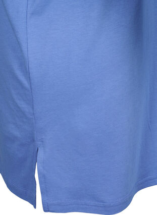 Effen kleur oversized v-hals t-shirt, Marina, Packshot image number 3