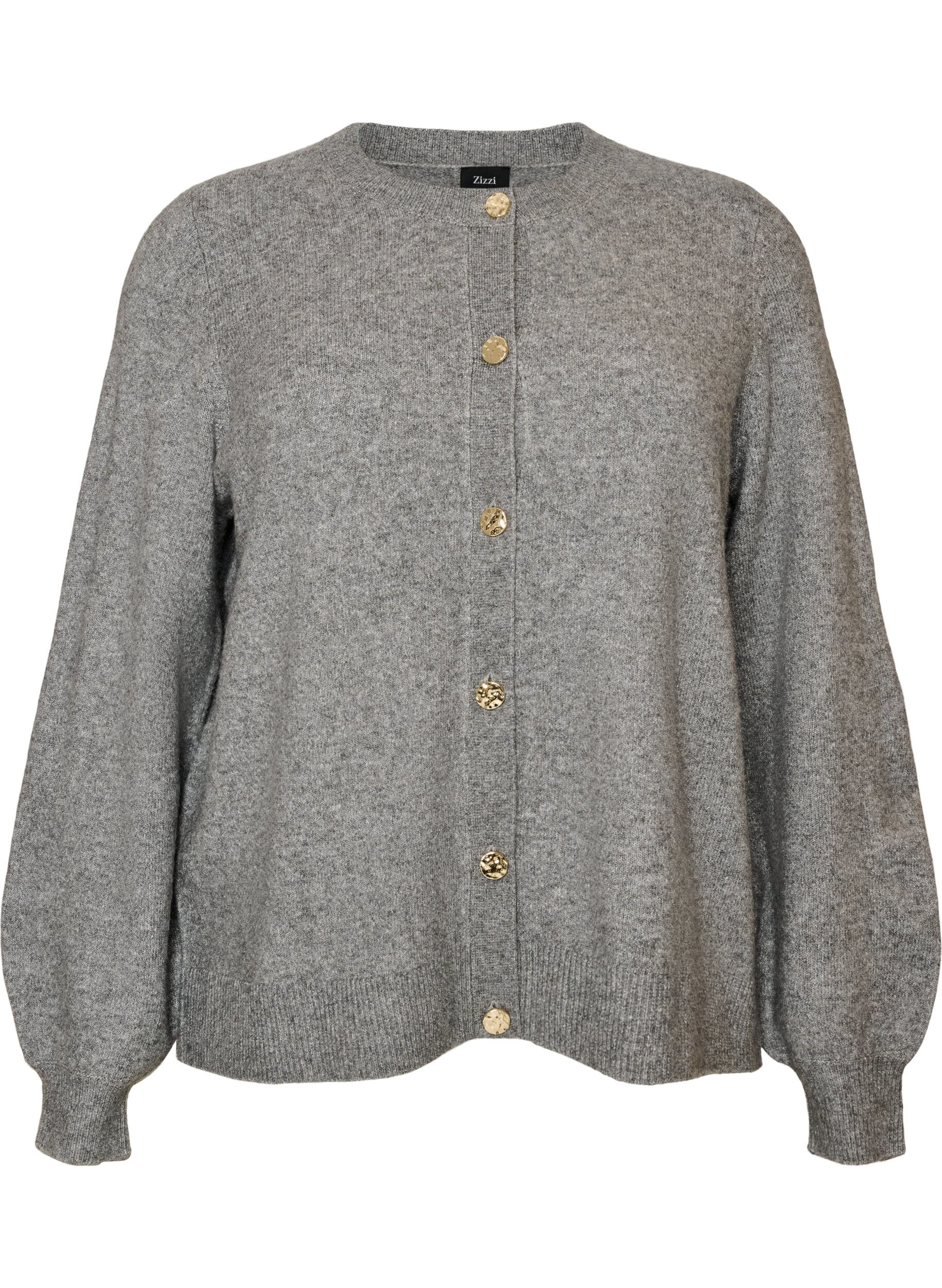 Cardigan en maille douce avec boutons dor&eacute;s