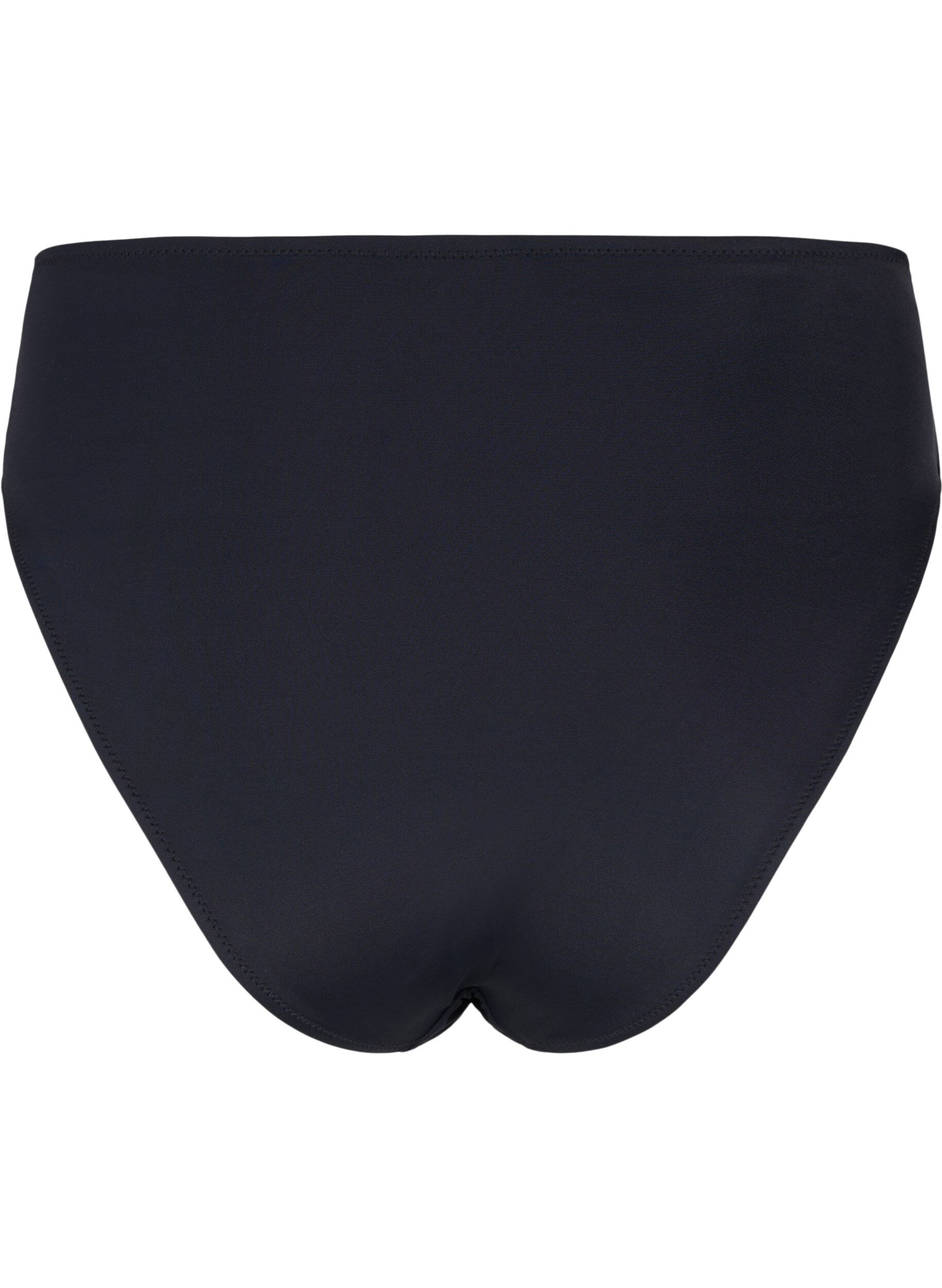 Zizzi Culotte de bikini &agrave; taille haute, Black, Packshot image number 1