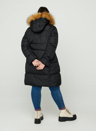 Veste d'hiver avec capuche amovible, Black, Model image number 1