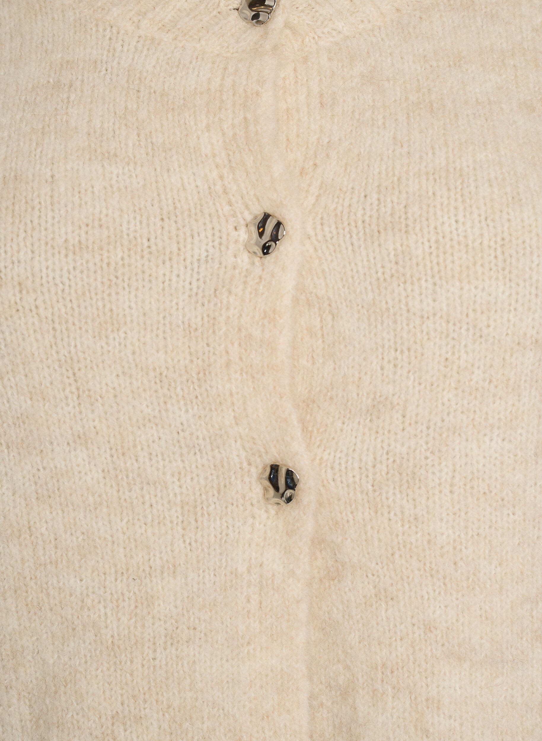 ZizziVest van wolmix met 3/4-mouwen, Beige, Packshot image number 2