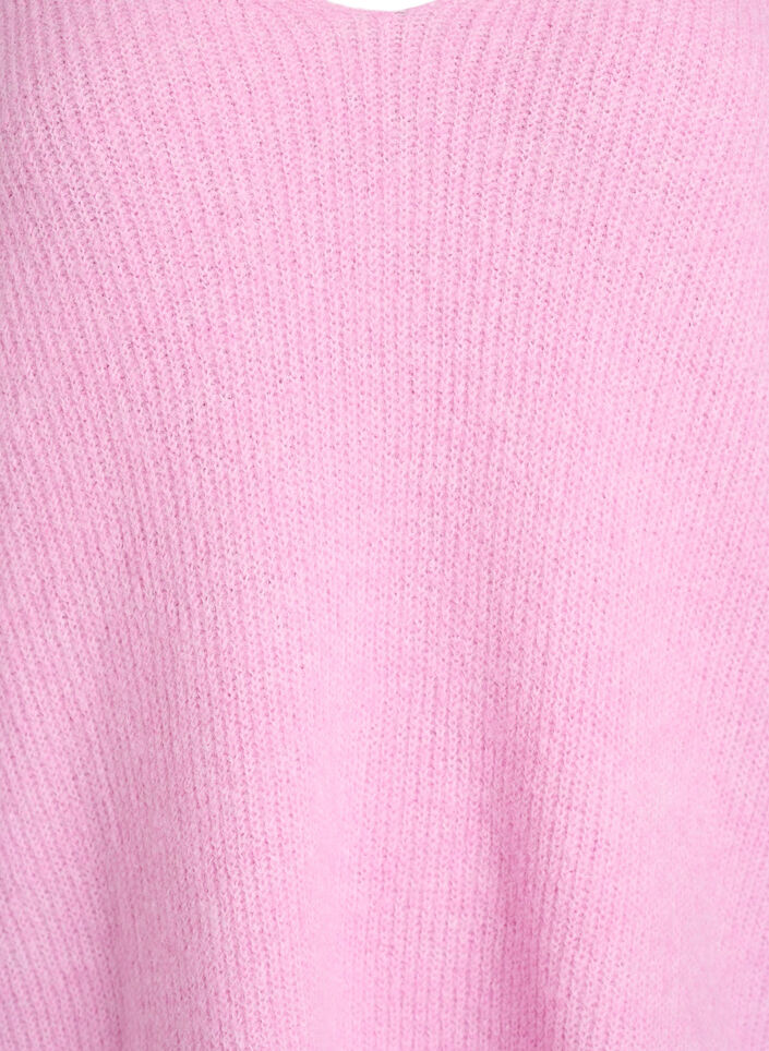 Blouse en maille &agrave; col V et manches raglan, Rose, Packshot image number 2