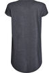 Chemise de nuit &agrave; manches courtes avec imprim&eacute; de texte, Noir, Packshot image number 1