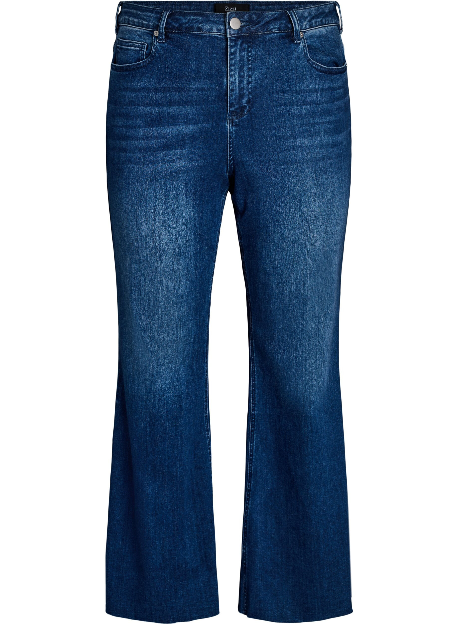 ZizziHigh-waist bootcut jeans, Blauw, Packshot image number 0