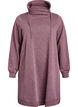 Robe sweat-shirt courte &agrave; col montant et poches, Bordeaux, Packshot image number 0