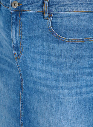 Jupe en coton denim ajustée, Blue denim, Packshot image number 2