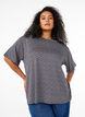 Oversized blouse met patroon, Blauw, Model image number 0