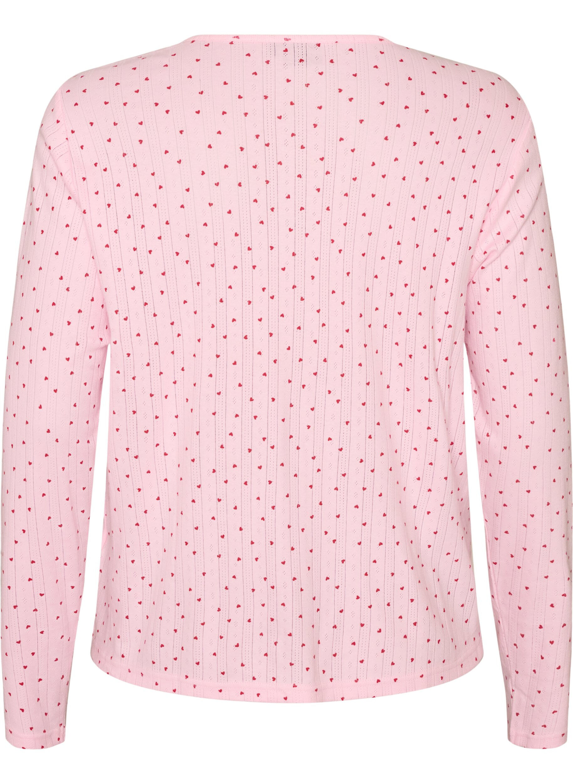 ZizziCardigan en coton biologique avec broderie ajour&eacute;e, Rose, Packshot image number 1