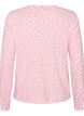Cardigan en coton biologique avec broderie ajour&eacute;e, Rose, Packshot image number 1