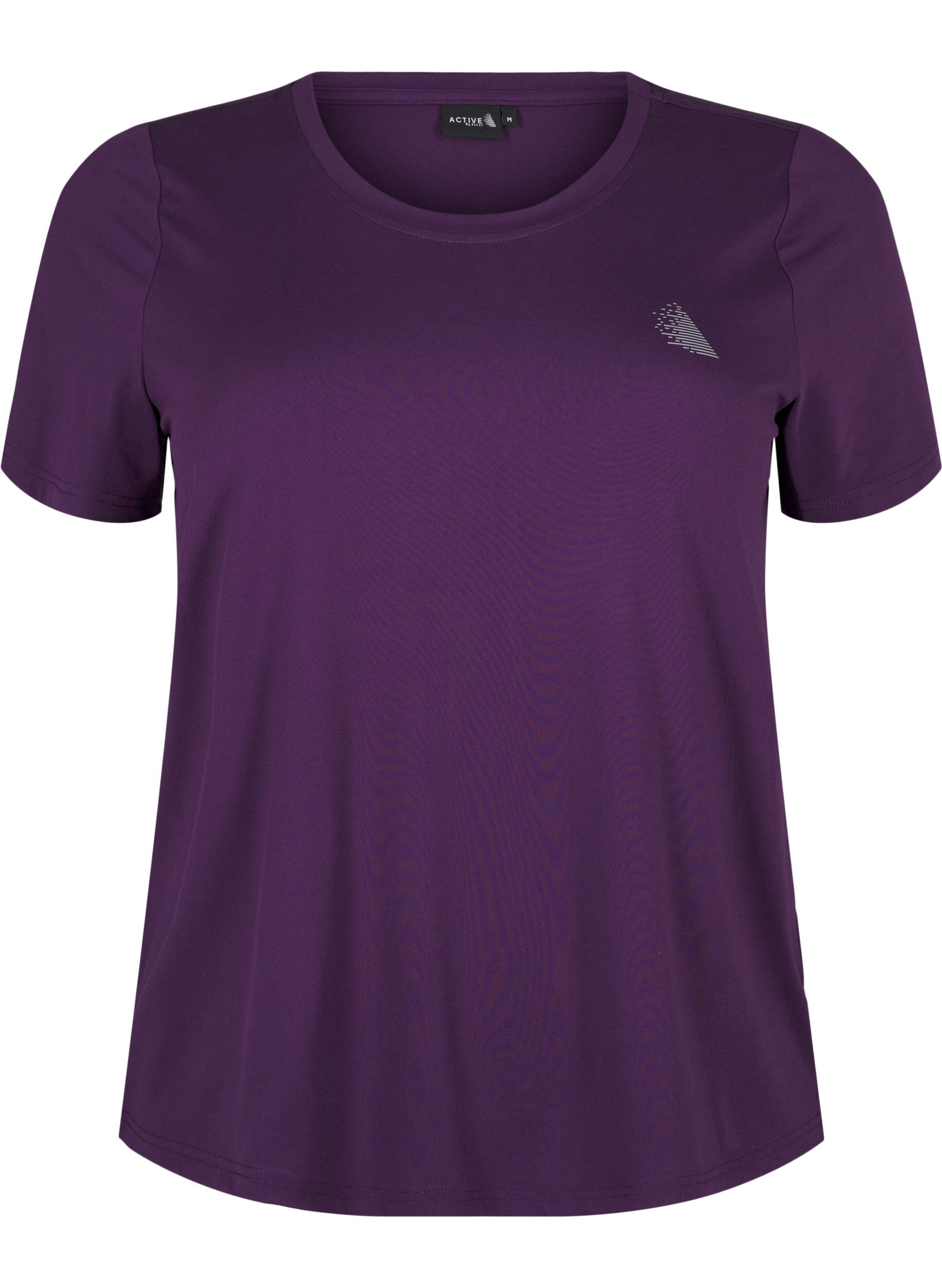 ZizziSlim fit sport T-shirt met ronde hals, Purple Pennant, Packshot image number 0