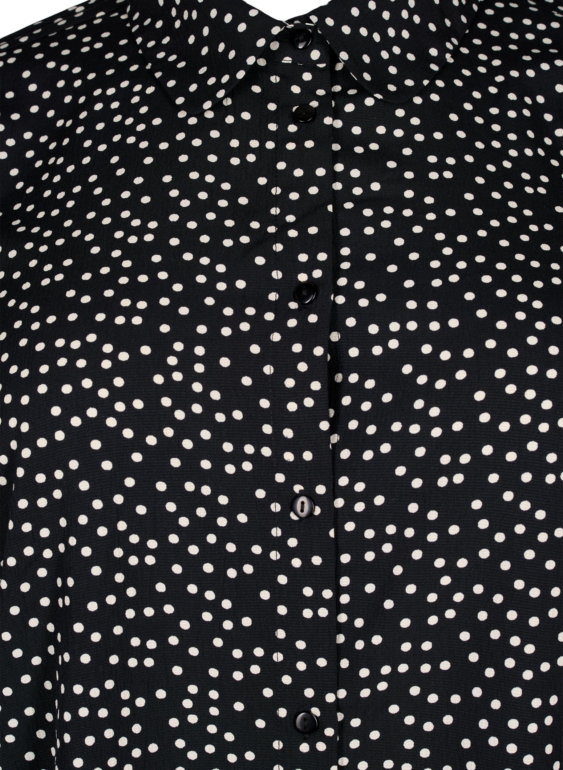 Zizzi FLASH - Chemise &agrave; pois, Black White Dot, Packshot image number 2