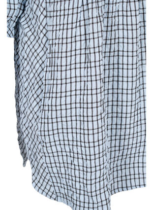 Tunique chemise à carreaux à manches 3/4, Light Blue Check , Packshot image number 3