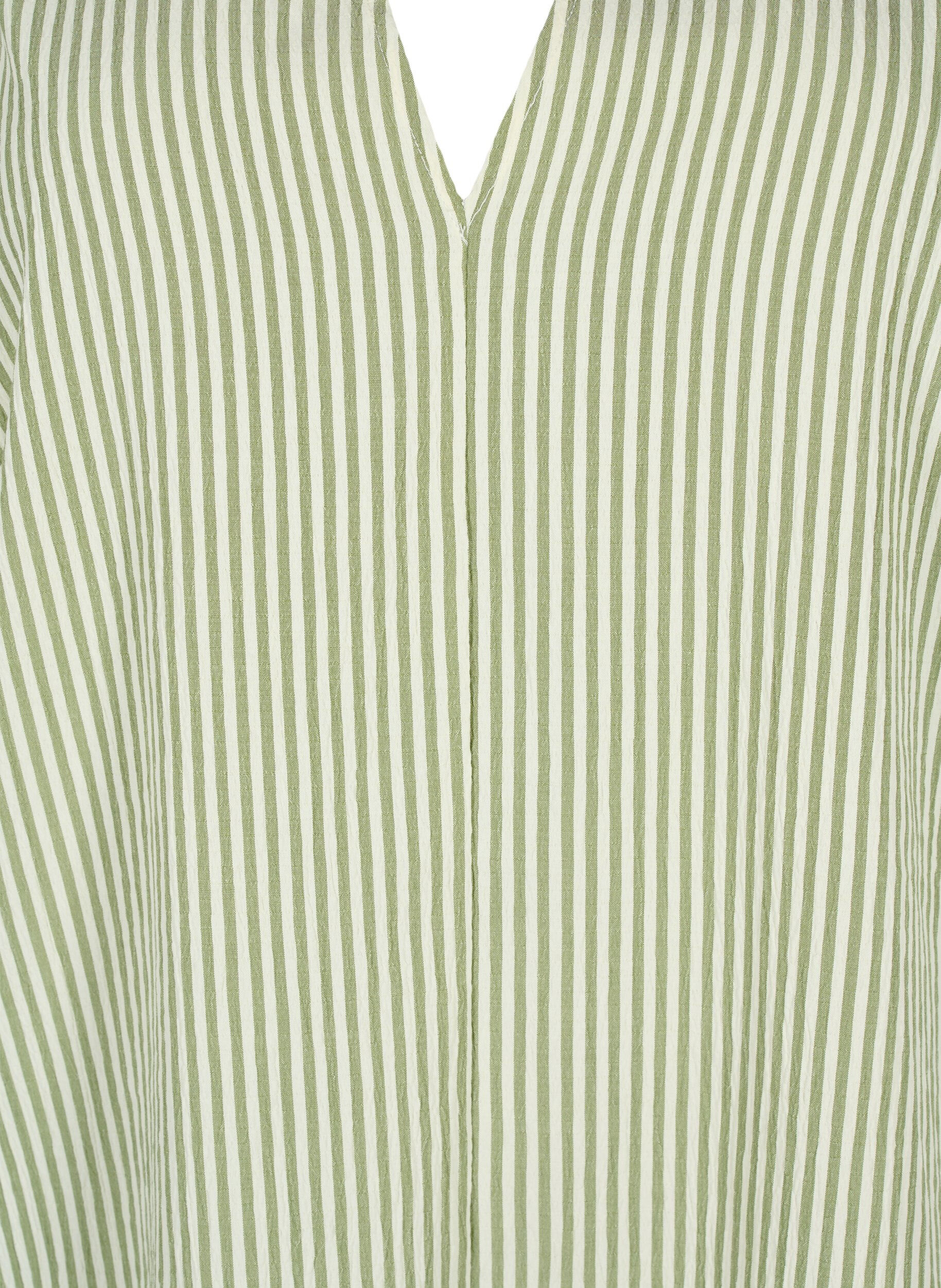 ZizziGestreepte jurk met 3/4 mouwen, Green Stripe, Packshot image number 2