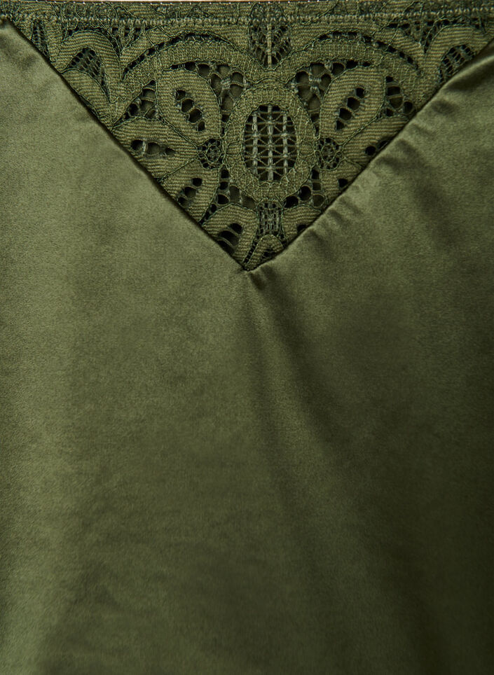 String hipster en dentelle et microfibre, Vert Kaki, Packshot image number 2